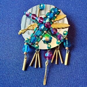 Liztech Shield of Silence Brooch 1991 Signed Rare Native American Series
